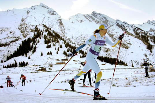 Sverige kom tvåa och tog silver. Sara Lindborg, Sverige