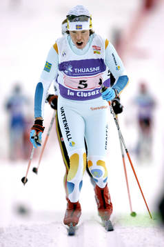 : Sverige kom tvåa och tog silver. Lina Andersson, Sverige