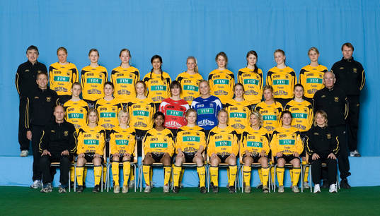 Bakre raden från vänster;  Sinisa Damjanovic, lagledare,