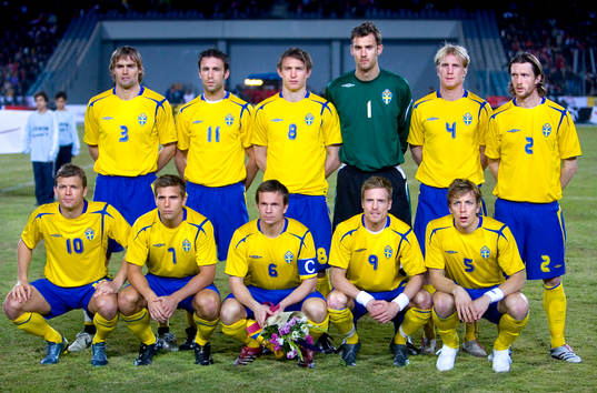 Olof Mellberg, Rade Prica, Kim Källström, Andreas