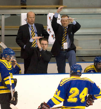 Svenska coacherna Johan Uhlin och Sigvard Segelöv