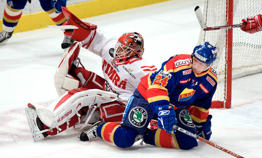 Johan Backlund, Målvakt Timrå och Pär Bäcker,