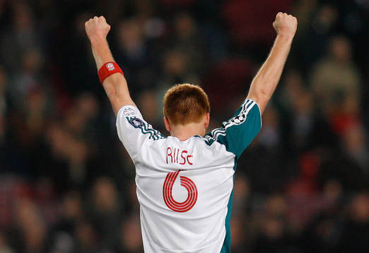  John Arne Riise, Liverpool, jubel.