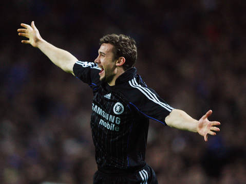  Andriy Shevchenko, Chelsea, jubel.