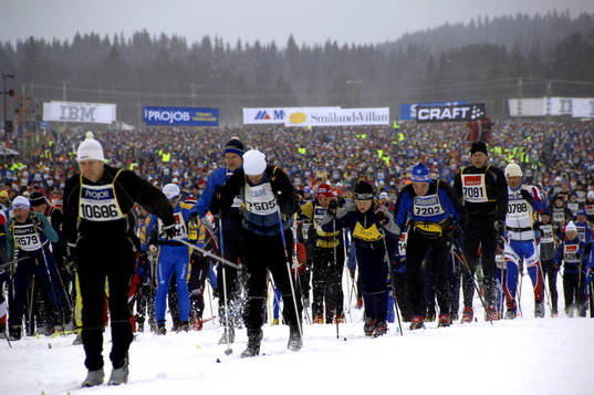 Starten har just gått. Start