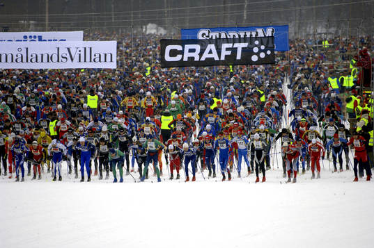 Starten har just gått. Start