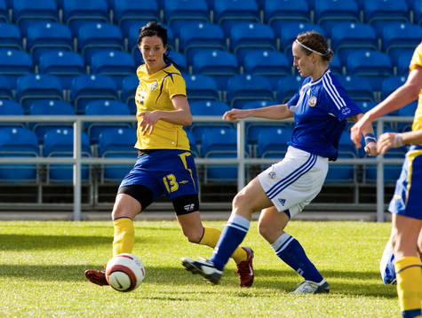 Lotta Schelin, Sverige och Anna-Kaisa Rantanen, Finland