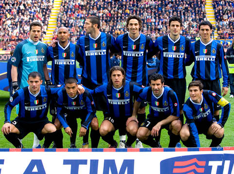  Lagbild, Inter, bakre från vänster, Julio Cesar, Målvakt, Olivier Dacourt, Marco Materazzi, Zlatan Ibrahimovic, Fabio Grosso, Nicola Burdisso. Främre, Dejan Stankovic, Ivan Cordoba, Hernan Crespo, Luis Figo, Javier Zanetti.