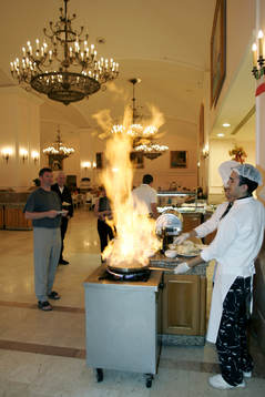 Hotell Kreml, Kremlin, kock, flambering, flambera