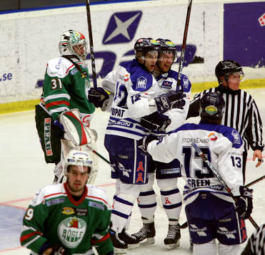 Roman Vopat och Jonas Elofsson, Leksand, jubel