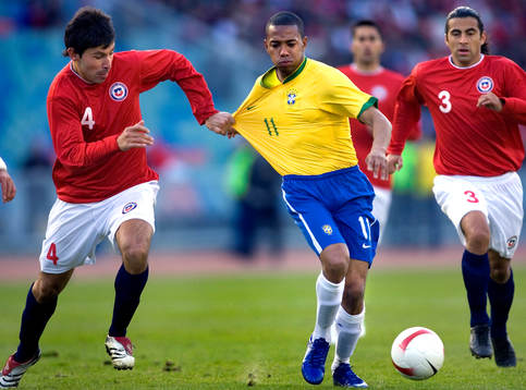 Fuentes, Chile, Robinho, Brasilien, tröjdragning