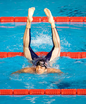  Michael Phelps, USA slog världsrekord. Jubel.
