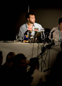 Simning, VM, Ian Thorpe, Australien, höll presskonferens