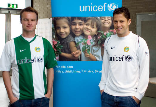 Mikkel Jensen och Paulinho Guará i Hammarbys nya