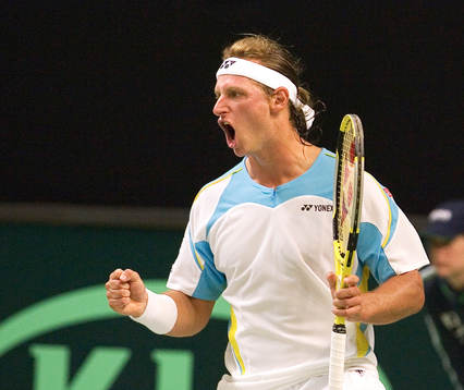 David Nalbandian i matchen mot Thomas Johansson