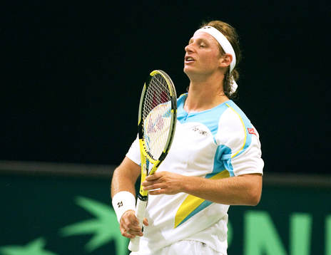 David Nalbandian i matchen mot Thomas Johansson