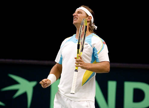 David Nalbandian i matchen mot Thomas Johansson