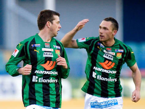  Johann Gudmundsson och Anatoli Ponomarev, jubel.