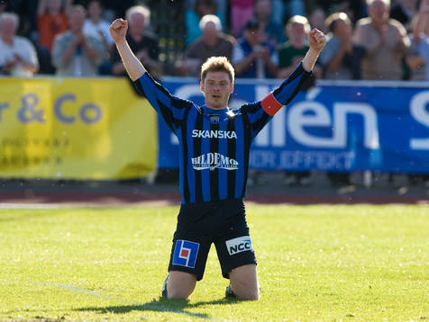  Olle Kullinger, Sirius, jubel efter 3-0.       