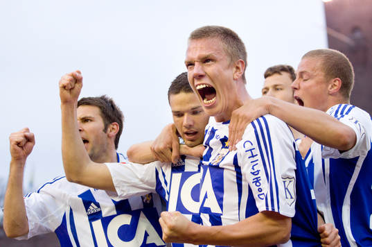 Stefan Selakovic, Marcus Berg, Mattias Bjärsmyr m.fl. jubel