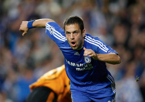  Joe Cole, Chelsea, jubel efter första målet. 