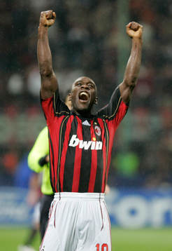 Clarence Seedorf, Milan, jubel.