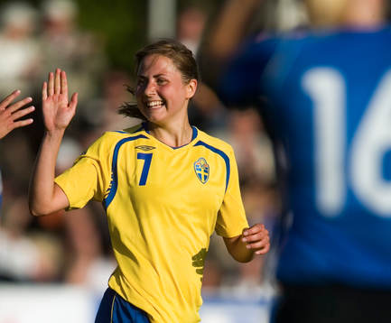  Lena Andersson, Sverige, jubel