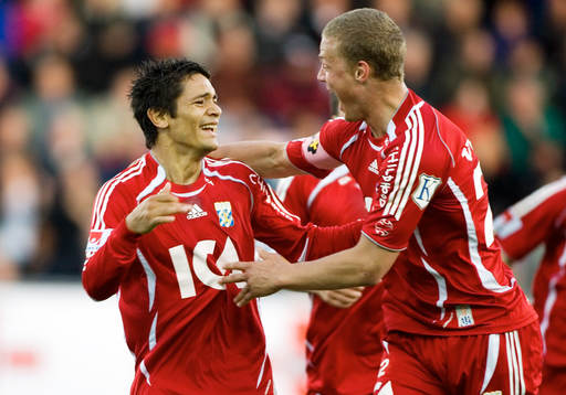  Andres Vasquez och Ragnar Sigurdsson, Göteborg, jubel efter 0-4.      