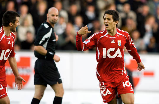  Andres Vasquez, Göteborg, jubel efter 0-4.      