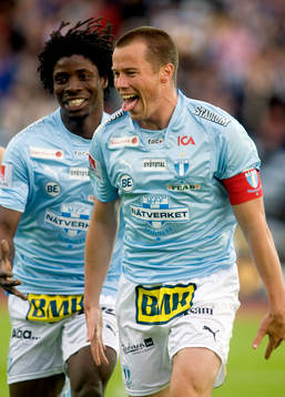 Daniel Andersson, Malmö, jubel med Jimmy Dixon