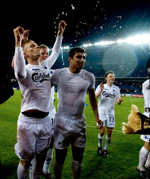 Oscar Wendt och Ailton Almeida, Köpenhamn, jubel