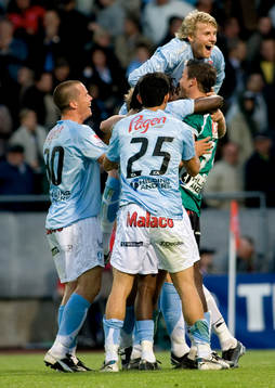  Jubel i MFF efter 1-0 segern