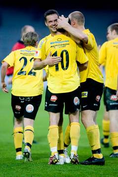  Jens Nordström, Bunkeflo gjorde 4-1 på övertid. Jubel!