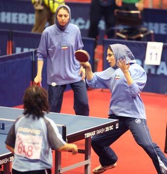Mahjoobeh Omrani och Olena Titarenko, Iran