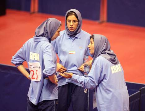 Mahjoobeh Omrani och Olena Titarenko, Iran