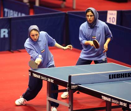 Mahjoobeh Omrani och Olena Titarenko, Iran