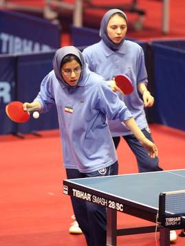 Mahjoobeh Omrani och Olena Titarenko, Iran