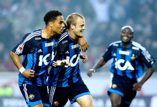 Patrick Amoah och Daniel Sjölund jubel