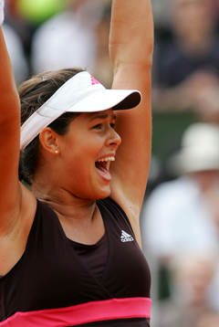  Ana Ivanovic, Serbien. Glädje