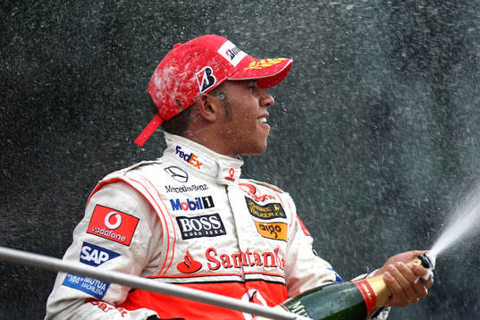 Lewis Hamilton, McLaren Mercedes, jubel