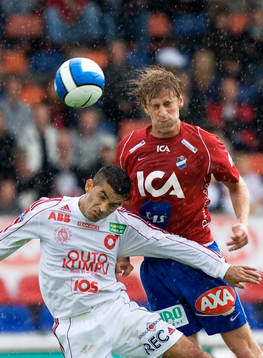  Mano Garcia, Degerfors i nickduell, nick med Mario Vasilj, Öster