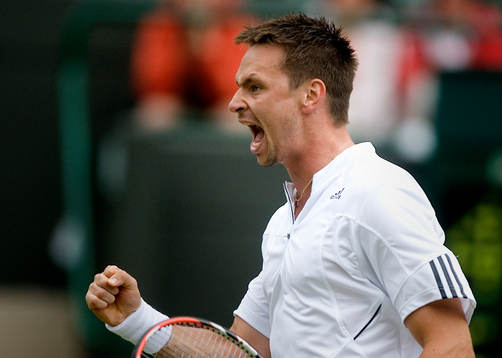 Robin Söderling i matchen mot Rafael Nadal