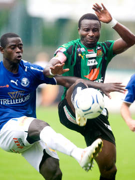 Michael Mensah, Trelleborg och Ipke Epong, Gais