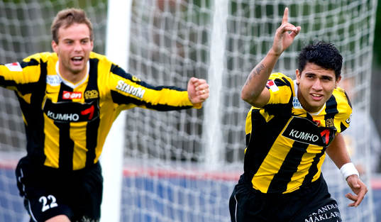  Paulo José de Oliveiera, Häcken, jubel efter 3-0, Daniel Forsell, Häcken.