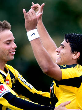  Paulo José de Oliveiera, Häcken, jubel efter 3-0, Daniel Forsell, Häcken.