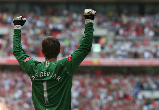  Edwin Van Der Sar, Manchester United (Målvakt, Jubel)