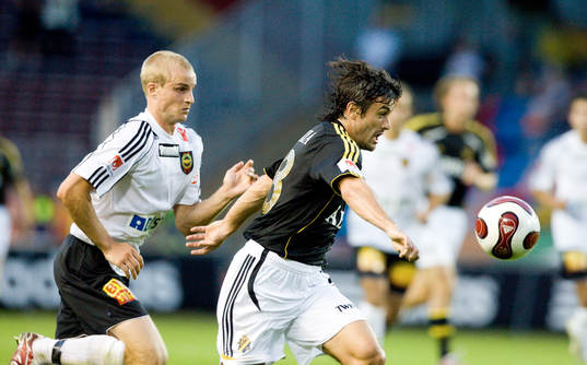 Lucas Valdemarin, AIK, och Pär Asp, BP