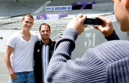 Jon Jönsson i Toulouse, porträtt vid Stadium Municipal,