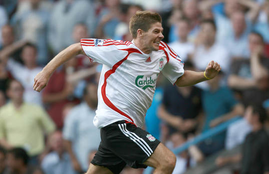 Steven Gerrard, Liverpool. Jubel