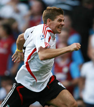 Steven Gerrard, Liverpool. Jubel
